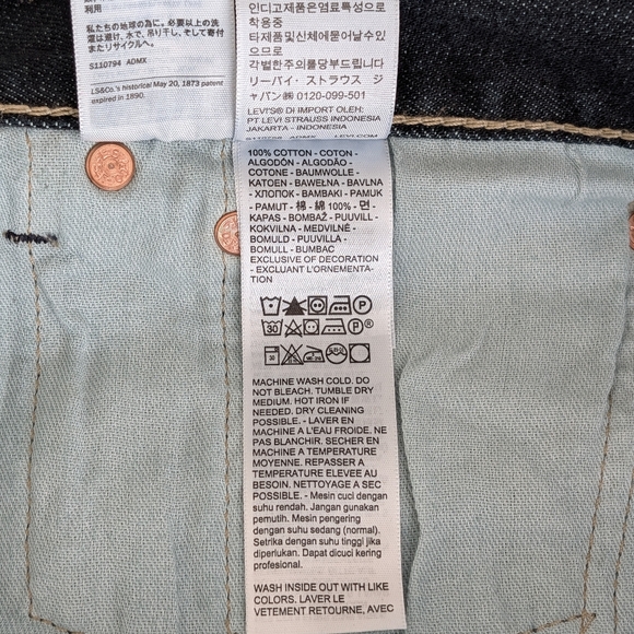 Levi's 501 Men's Deep Indigo Straight Jeans - Picture 4 of 4